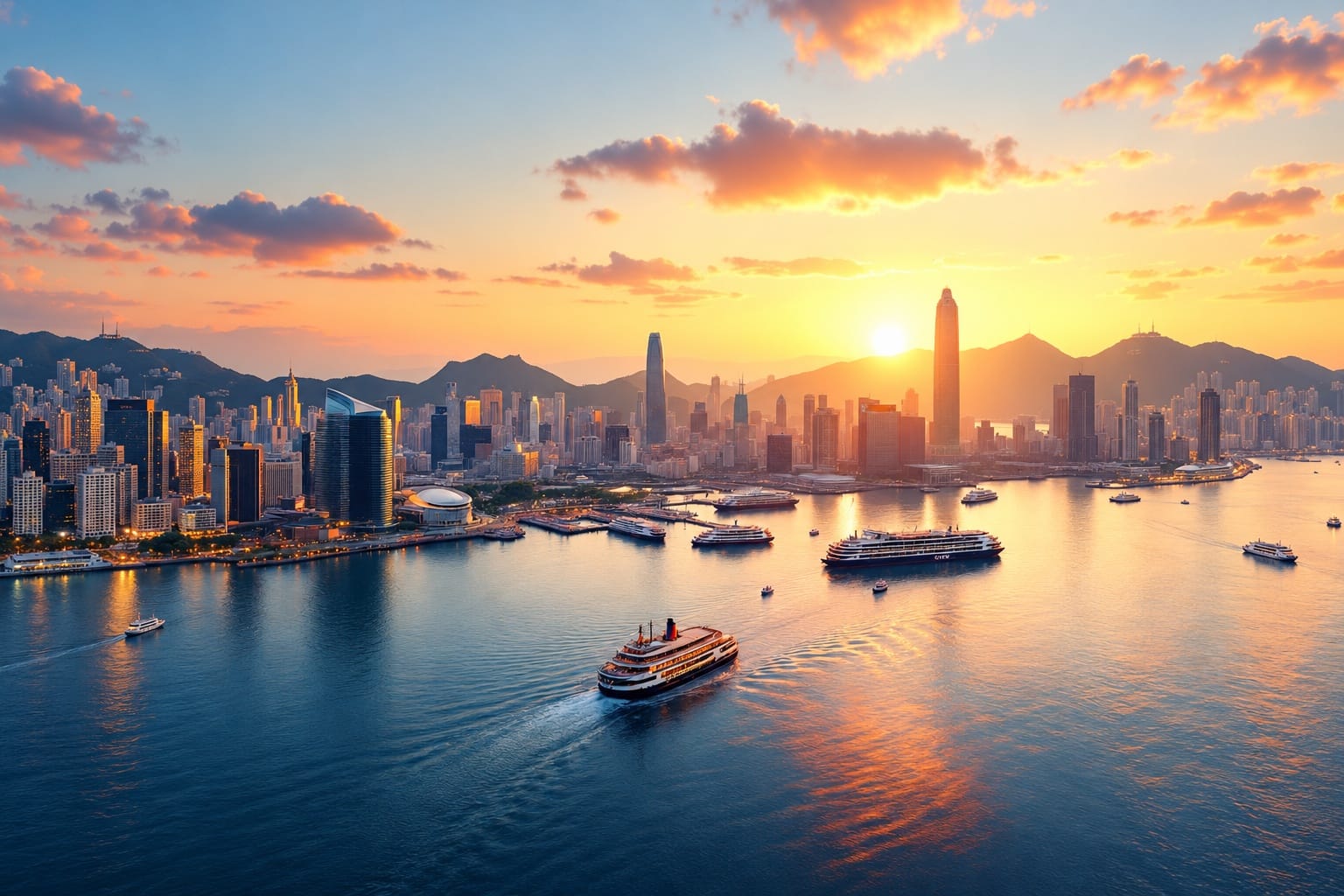 Skyline di Hong Kong di notte con luci al neon: lezioni su moda e stile personale
