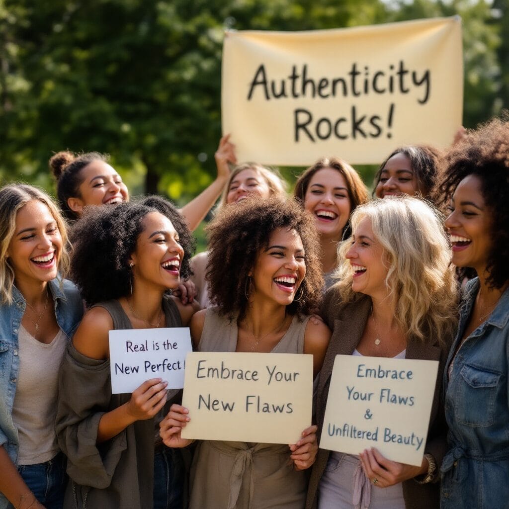 Donna elegante che si guarda allo specchio con fiducia, riconnessione con l'identità femminile autentica