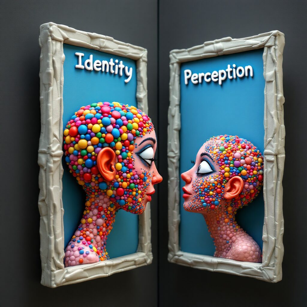 Cine ești tu cu adevărat? Felul în care îți vezi lumea îți decide destinul! 4 Două siluete, simbolizând legătura dintre identitate și percepție.